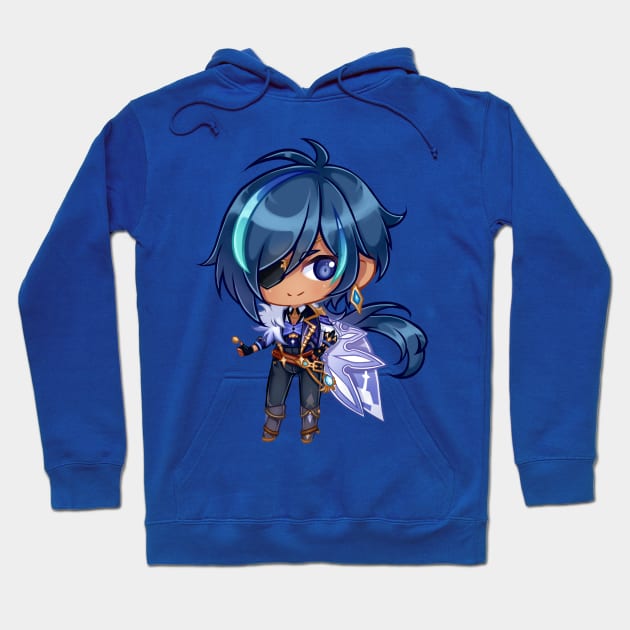 Kaeya chibi Hoodie by HellaKumii